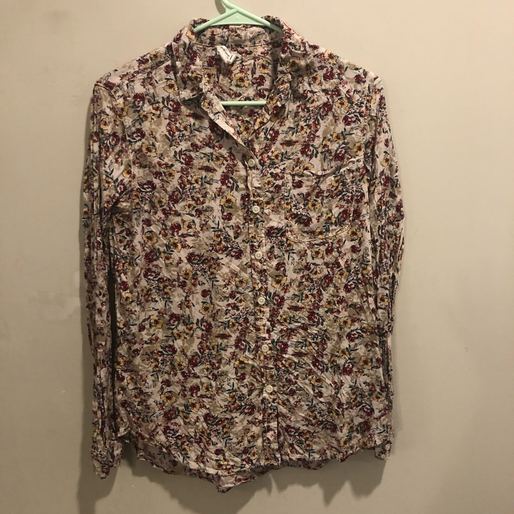 Beachlunchlounge floral blouse long sleeve small - Picture 1 of 6